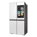 Samsung - Bespoke 23 Cu. Ft. 4-Door Flex French Door Counter Depth Refrigerator with AI Family Hub+ and AI Vision Inside - White Glass--6571682