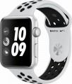 Apple - Apple Watch Nike+ Series 3 (GPS), 43mm Silver Aluminum Case with Pure Platinum/Black Nike Sport Band - Silver Aluminum