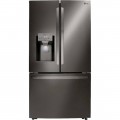 LG - 29.7 Cu. Ft. French Door-in-Door Refrigerator - PrintProof Black stainless steel