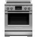 Fisher & Paykel - Professional 4.0 Cu. Ft. Freestanding Electric Induction True Convection Range with Self-Cleaning - Stainless Steel/Black Glass