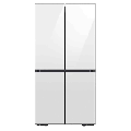 Samsung - Bespoke 23 Cu. Ft. 4-Door Flex French Door Counter Depth Refrigerator with Beverage Center - White Glass