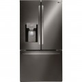 LG - 22.1 Cu. Ft. French Door Counter-Depth Refrigerator - Black stainless steel