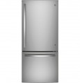 GE - 21.0 Cu. Ft. Bottom-Freezer Refrigerator - Fingerprint resistant stainless steel