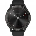 Garmin - vívomove 3 Hybrid Smartwatch 44mm Fiber-Reinforced Polymer - Slate With Black Case And Silicone Band