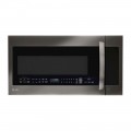 LG - 2.0 Cu. Ft. Over-the-Range Microwave with Sensor Cooking - Black stainless steel