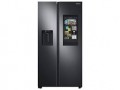 Samsung - 27.3 cu. ft. Side-by-Side Smart Refrigerator with Family Hub - Black Stainless Steel