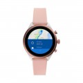 Fossil - Sport Smartwatch 41mm Aluminum - Silver with Blush Silicone Band