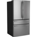 GE Profile - 23.2 Cu. Ft. 4-Door French Door Counter-Depth Smart Refrigerator with Dual-Dispense AutoFill Pitcher - Fingerprint Resistant Stainless