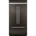 KitchenAid - 24.2 Cu. Ft. French Door Built-In Refrigerator - Black stainless steel