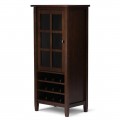 Simpli Home - Warm Shaker High Storage Wine Rack - Tobacco Brown