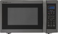 Sharp - Carousel 1.4 Cu. Ft. Mid-Size Microwave - Black stainless steel