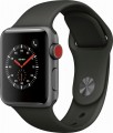 Apple Watch Series 3 (GPS + Cellular), 38mm Space Gray Aluminum Case with Gray Sport Band - Space Gray Aluminum