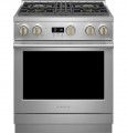 Monogram - 5.3 Cu. Ft. Freestanding Dual Fuel Convection Range with Self-Clean, Built-In Wi-Fi, and 4 Burners - Stainless Steel