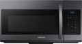 Samsung - 1.7 Cu. Ft. Over-the-Range Microwave - Black stainless steel