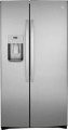 GE - 25.1 Cu. Ft. Side-By-Side Refrigerator with External Ice & Water Dispenser - Stainless Steel