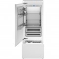 Bertazzoni - Heritage Series 13.9 Cu. Ft. Bottom-Freezer Built-In Refrigerator - White