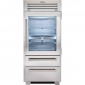 Sub-Zero PRO 22.7 Cu. Ft. Bottom-Freezer Built-In Refrigerator with Glass Door - Stainless steel