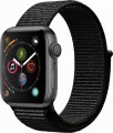 Apple - Apple Watch Series 4 (GPS), 40mm Space Gray Aluminum Case with Black Sport Loop - Space Gray Aluminum