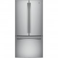 GE - 18.6 Cu. Ft. French Door Counter-Depth Refrigerator - Stainless steel