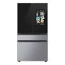 Samsung - Bespoke 29 Cu. Ft. 4-Door French Door Smart Refrigerator with Family Hub - Charcoal Glass/Stainless Steel