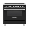 Fisher & Paykel - Classic Series 4.9 Cu. Ft. Freestanding Electric Induction Convection Range with Self-Cleaning - Black