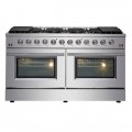 Forno Appliances - Galiano Alta Qualita 8.64 cu.ft. Freestanding Double Oven Gas Range with Convection Oven - Stainless Steel