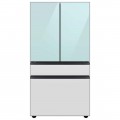 Samsung - BESPOKE 23 cu. ft. 4-Door French Door Counter Depth Smart Refrigerator with Beverage Center - Morning Blue Glass