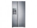 Samsung - 21.5 Cu. Ft. Side-by-Side Counter Depth Fingerprint Resistant Refrigerator with Food ShowCase - Stainless Steel