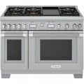 Thermador - ProGrand 7.9 Cu. Ft. Freestanding Double Oven Gas Convection Range with Self-Cleaning – Liquid Propane Convertible - Stainless Steel