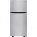 LG - 20.2 Cu. Ft. Top-Freezer Refrigerator - Stainless steel