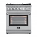 Forno Appliances - Lazio Alta Qualita 4.32 Cu. Ft. Freestanding Gas Range with Convection - Stainless Steel