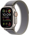 Apple Watch Ultra 2 (GPS + Cellular) 49mm Titanium Case with Green/Gray Trail Loop - S/M - Titanium