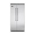 Viking - Professional 5 Series Quiet Cool 25.3 Cu. Ft. Side-by-Side Built-In Refrigerator - Stainless steel