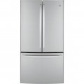 GE - 23.1 Cu. Ft. French Door Counter-Depth Refrigerator - Stainless steel