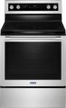 Maytag - 6.4 Cu. Ft. Self-Cleaning Freestanding Fingerprint Resistant Electric Convection Range - Stainless Steel