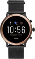 Fossil - Gen 5 Smartwatch 44mm Stainless Steel - Black with Black Stainless Steel Band