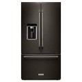 KitchenAid - 23.8 Cu. Ft. French Door Counter-Depth Refrigerator - Black Stainless Steel