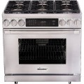 Dacor - Professional 5.2 Cu. Ft. Self-Cleaning Freestanding Dual Fuel Convection Range, Natural Gas - Silver Stainless Steel