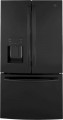 GE - 25.6 Cu. Ft. French Door Refrigerator - High-Gloss Black