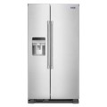 Maytag - 24.5 Cu. Ft. Side-by-Side Refrigerator - Stainless Steel